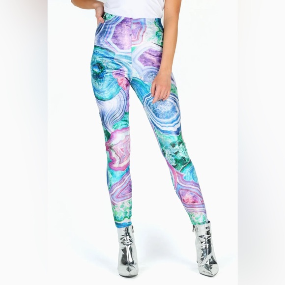 Blackmilk Pants - Geode Iced Velvet High Waisted Leggings Blackmilk Clothing NWOT LIMITED